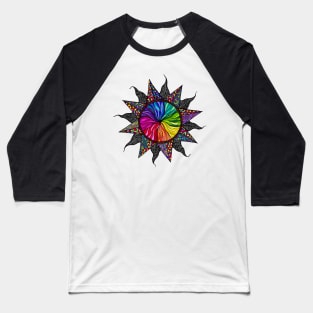 Psychedelic Abstract colourful work 125 Crest Baseball T-Shirt